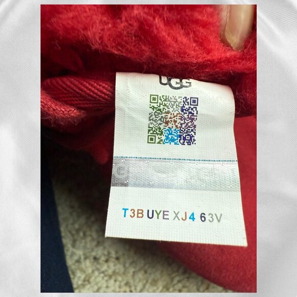 🔥 Red UGG Neumel Ankle Boots Men's 9/Women's 10.5 Like New! Sherpa Cozy - Picture 14 of 17